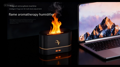 Flame Humidifier USB Smart Timing LED Electric Aroma Diffuser