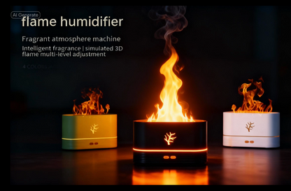 Flame Humidifier USB Smart Timing LED Electric Aroma Diffuser
