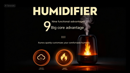 Flame Humidifier USB Smart Timing LED Electric Aroma Diffuser