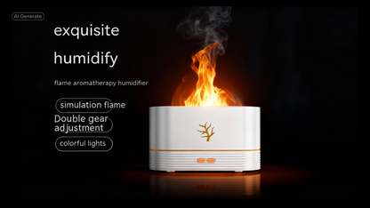 Flame Humidifier USB Smart Timing LED Electric Aroma Diffuser